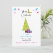 Helle und fröhliche Retro-Urlaub Einladung (Stehend Vorderseite)