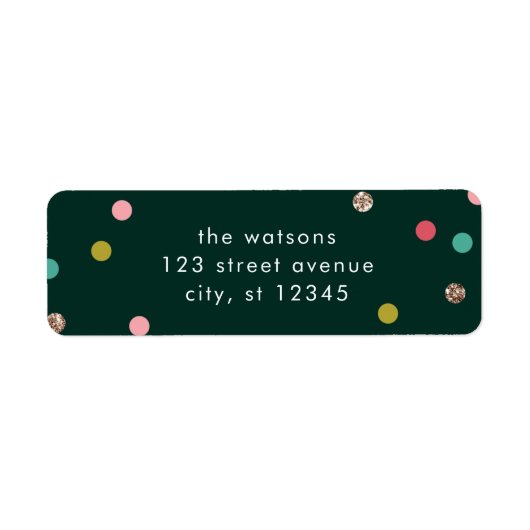 Helle und fröhliche Rücksendeadressen-Aufkleber (Vorne)