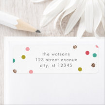 Helle und fröhliche Rücksendeadressen-Aufkleber