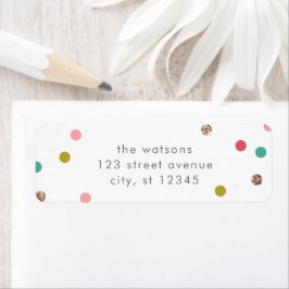 Helle und fröhliche Rücksendeadressen-Aufkleber