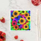 Helle und fröhliche Sonnenblumen Serviette (Beispiel)