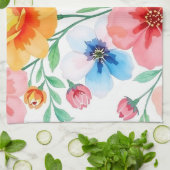 Helle und fröhliche Wasserfarbenflora Geschirrtuch (Gefaltet)