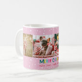 Helle und fröhliche Weihnachten 4 Foto Collage Kaffeetasse (Vorderseite Links)
