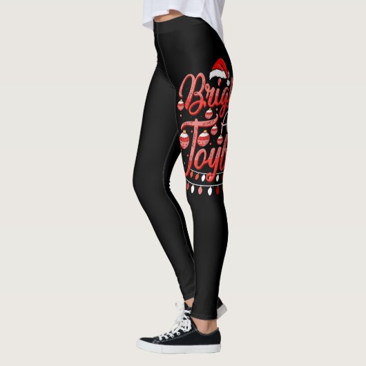 Helle und fröhliche Weihnachtsmannmütze Leggings (Links)