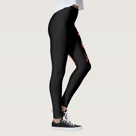 Helle und fröhliche Weihnachtsmannmütze Leggings (Rechts)