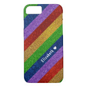 Helle und Funkelnd Regenbogen-Imitate Glitzer Stre Case-Mate iPhone Hülle (Rückseite)