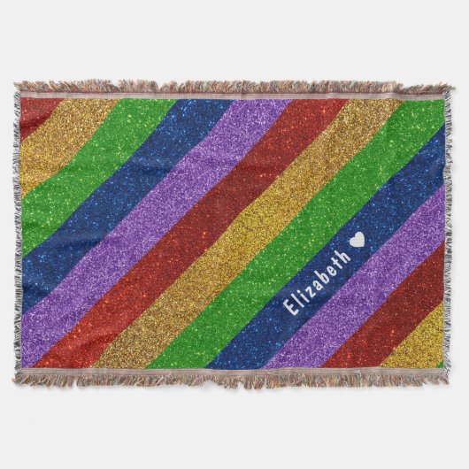Helle und Funkelnd Regenbogen-Imitate Glitzer Stre Decke (Vorderseite)