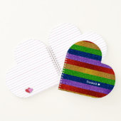 Helle und Funkelnd Regenbogen-Imitate Glitzer Stre Notizblock (Innenseite)