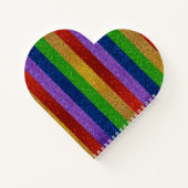 Helle und Funkelnd Regenbogen-Imitate Glitzer Stre Notizblock (Rückseite)