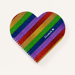 Helle und Funkelnd Regenbogen-Imitate Glitzer Stre Notizblock