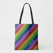 Helle und Funkelnd Regenbogen-Imitate Glitzer Stre Tasche (Vorderseite)
