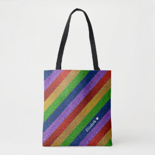 Helle und Funkelnd Regenbogen-Imitate Glitzer Stre Tasche