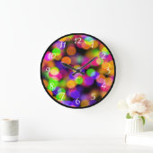 Helle und funkelnde Lichter Bokeh Hintergrund Große Wanduhr (Zuhause)