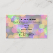 Helle und funkelnde Lichter Bokeh Hintergrund Visitenkarte (Rückseite)