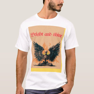 Helle und glänzende Typografie T-Shirt