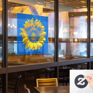 Helle und glorreiche Sonnenblume Fensteraufkleber