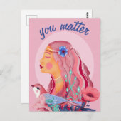 Helle und glückliche Frauen der europäischen Volks Postkarte (Vorne/Hinten)