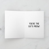 Helle und glückliche Katze Personalisiert Geburtst Karte (Innenseite)