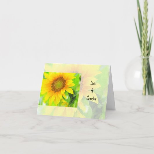 Helle und heitere Gelbblüte Dankeskarte (Vorderseite)