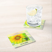 Helle und heitere Gelbblüte Rechteckiger Pappuntersetzer (Vor Ort)