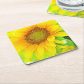 Helle und heitere Gelbblüte Rechteckiger Pappuntersetzer (angewinkelt)