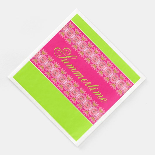 Helle und Hübsche Sommerzeit Serviette (Ecke)