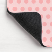 Helle und klassisch rosa Polka-Punkte Mousepad (Ecke)