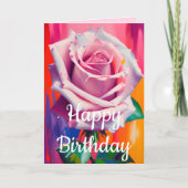 Helle und kühne farbenfrohe rosa Frühlingssonne Ro Karte (Vorderseite)