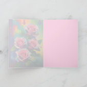 Helle und kühne farbenfrohe rosa Frühlingssonne Ro Karte (Innenseite)