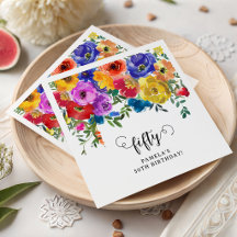 Helle und kühne Florals zum 50. Geburtstag