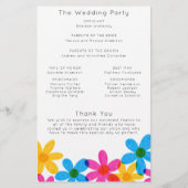 Helle und kühne Hippie-Blume Frühjahrssehen (Rückseite)