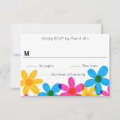 Helle und kühne Hippie-Blume Frühjahrssehen Einladung (Vorderseite)