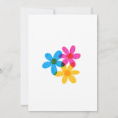 Helle und kühne Hippie-Blume Frühjahrssehen Einladung (Rückseite)