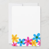 Helle und kühne Hippie-Blume Frühjahrssehen Einladung (Rückseite)