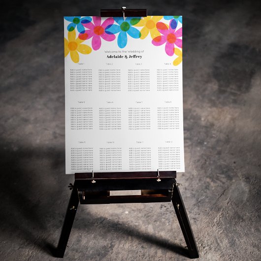 Helle und kühne Hippie-Blume Frühjahrssehen Poster