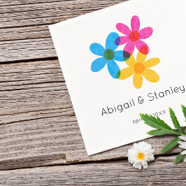 Helle und kühne Hippie-Blume Frühjahrssehen Serviette