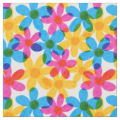 Helle und kühne Hippie-Blume Frühlingsfloral Stoff (Nahaufnahme)