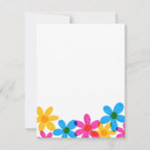 Helle und kühne Hippie-Blume Save the Date Einladung (Rückseite)