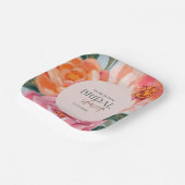 helle und kühne lebendige florale Hochzeitsdusche Pappteller (Gewinkelt)