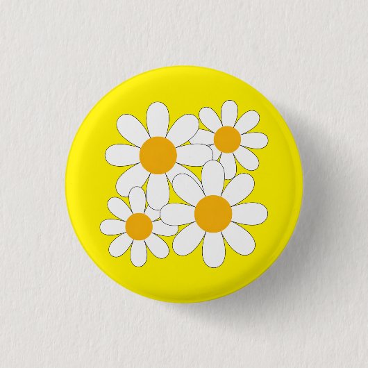 Helle und kühne Margerite Button (Vorderseite)