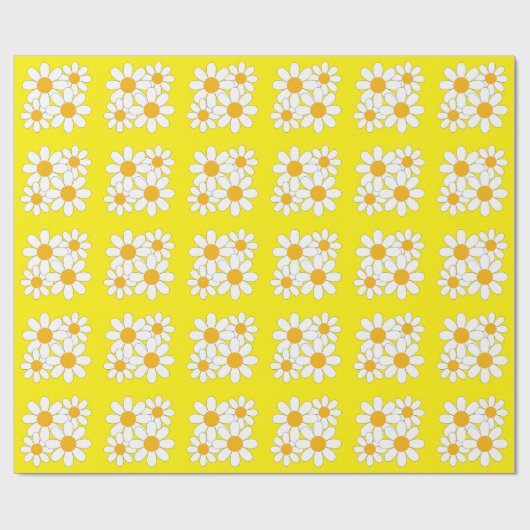 Helle und kühne Margerite Geschenkpapier (Flach)