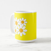 Helle und kühne Margerite Kaffeetasse (Vorderseite Links)
