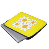 Helle und kühne Margerite Laptopschutzhülle (Vorne Knopf)
