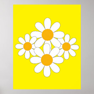 Helle und kühne Margerite Poster