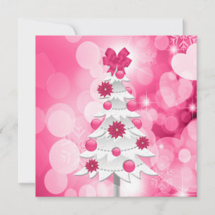 Helle und kühne rosa Weihnachten mit weißem Baum
