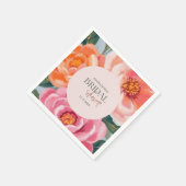 helle und lebendige florale Hochzeitsdusche Serviette (Ecke)