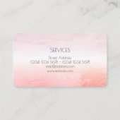 Helle und minimale exotische Art Visitenkarte (Rückseite)