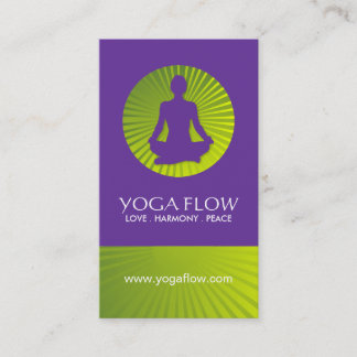 Helle und moderne Yoga-Visitenkarten Visitenkarte