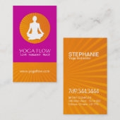 Helle und moderne Yoga-Visitenkarten Visitenkarte (Vorne/Hinten)