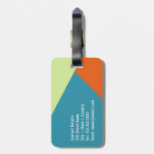 Helle und mutige Farbblöcke Gepäckanhänger (Rückseite vertikal)